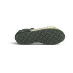 Yokono Gold Laser-Cut & Black Nubuck Two-Tone Cork Flat Sandal | VILLA-086