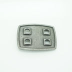 Rectangular buckle with holes silver