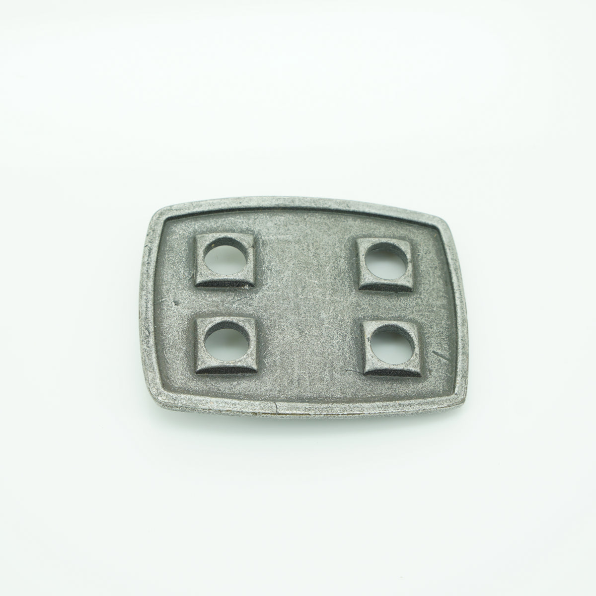 Rectangular buckle with holes silver