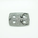 Rectangular buckle with holes silver