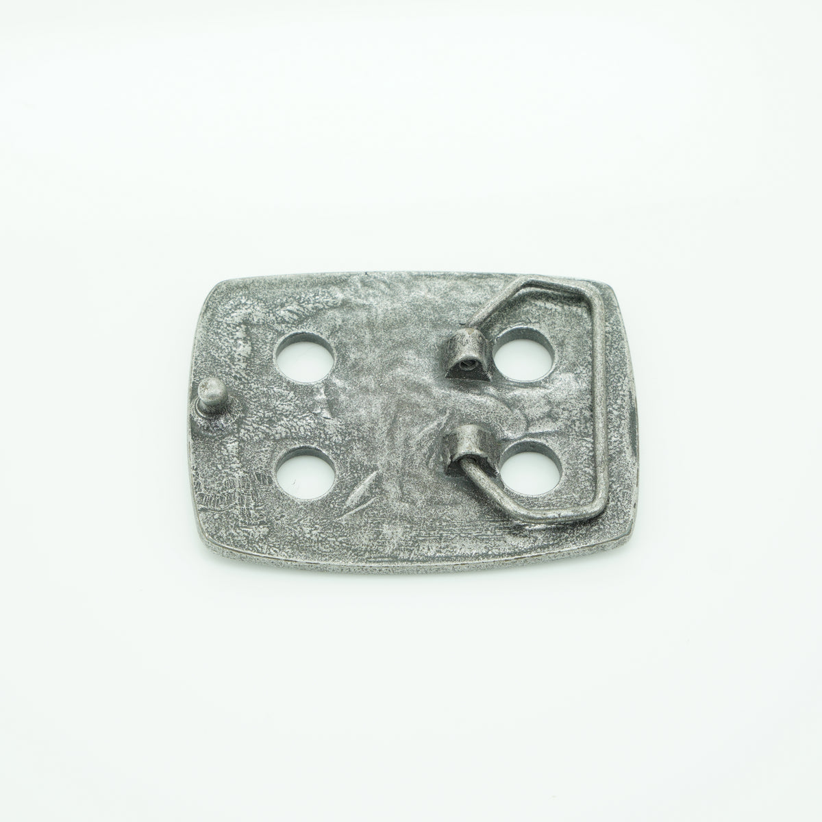Rectangular buckle with holes silver
