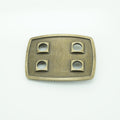 Rectangular buckle with holes bronze