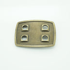 Rectangular buckle with holes bronze