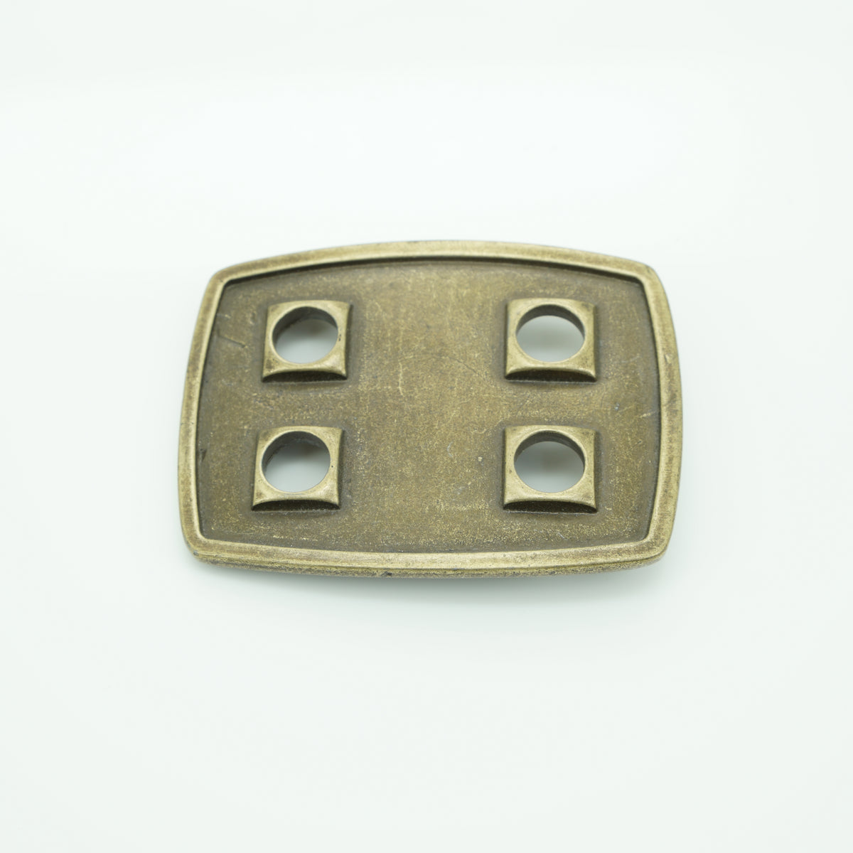 Rectangular buckle with holes bronze