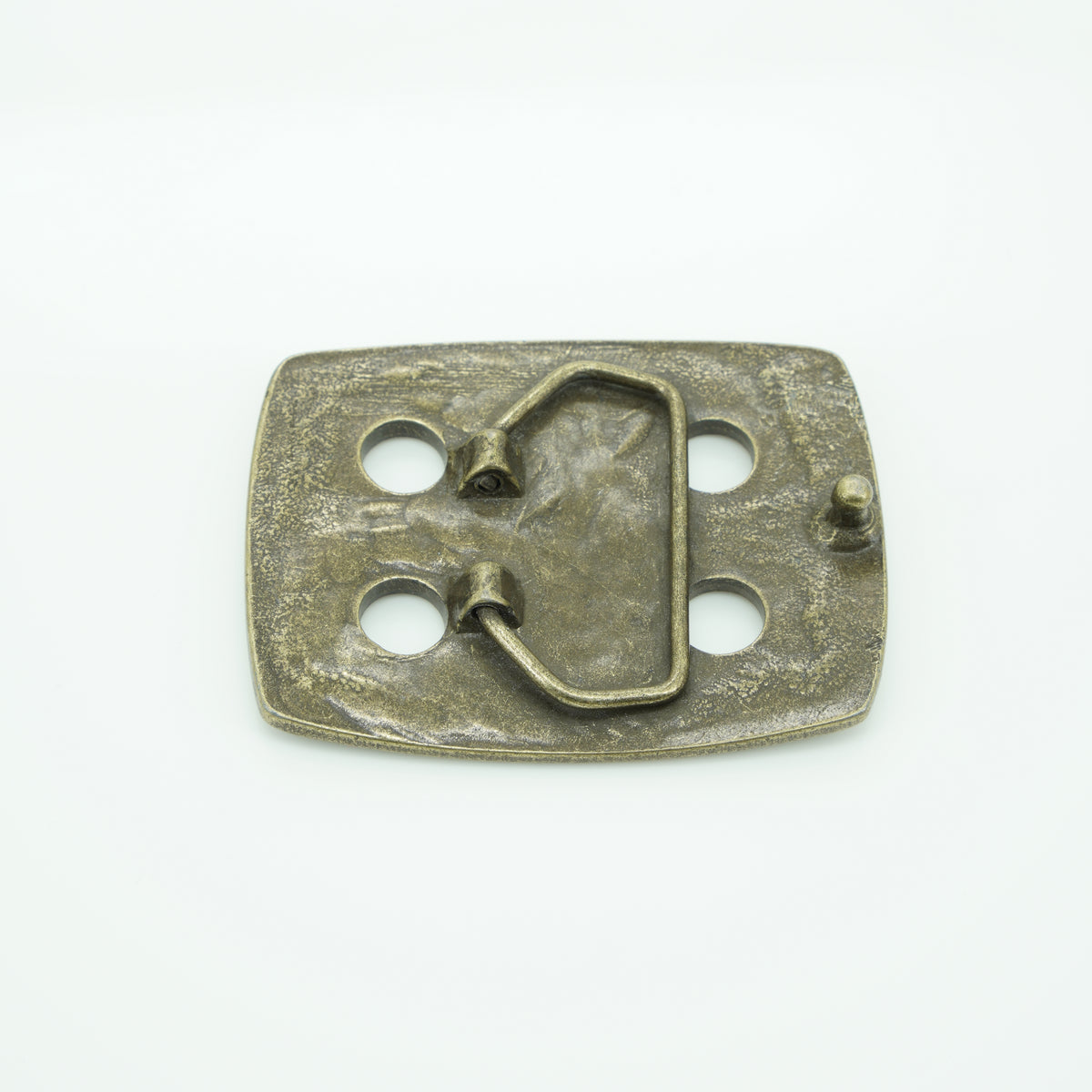 Rectangular buckle with holes bronze