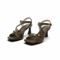 Hispanitas taupe leather slingback sandal
