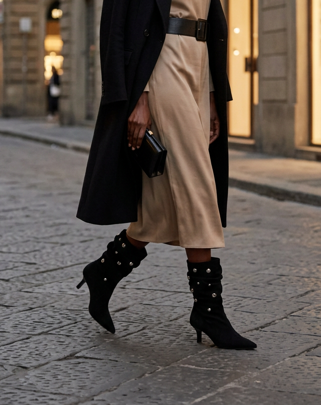 Wonders Multi-strap Kitten Heel Ankle Boot